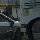 ДТП с пассажирским автобусом спровоцировало серьезную пробку на выезде из Казани
