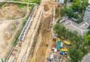 Строительство метро на Виноградарь показали с высоты птичьего полета (фото)