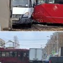 Очевидцы: в Казани на перекрестке столкнулись трамвай и ГАЗель