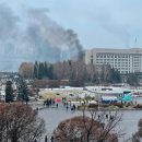 Штурм мэрии Алма-Аты протестующими попал на видео