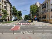 На улице Золотоворотской появилась велосипедная дорожка На улице Золотоворотской появилась велосипедная дорожка