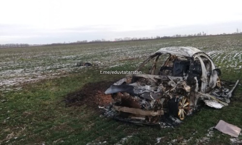 На трассе в Татарстане погиб водитель BMW. Автомобиль вылетел в кювет, а затем сгорел На трассе в Татарстане погиб водитель BMW. Автомобиль вылетел в кювет, а затем сгорел