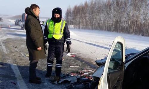 Опубликовано видео с места страшной аварии в Татарстане, где погибли четверо