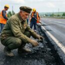 Ветеран СВО участвует в строительстве и ремонте дорог Оренбуржья